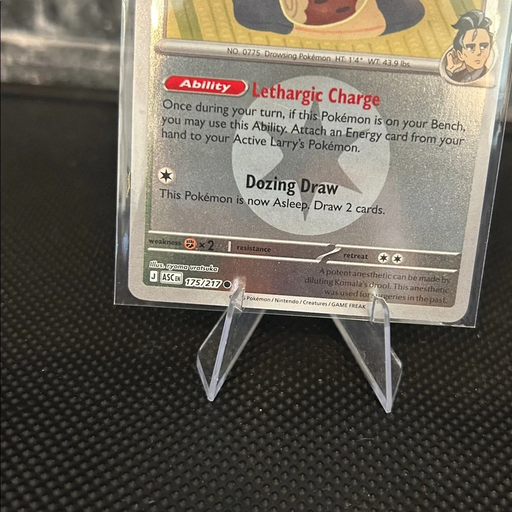 Pokemon‎ Komala 175/217 Reverse Holo Card from Ascended Heroes Set M/NM